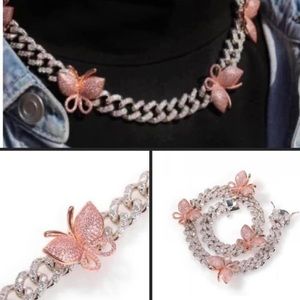 Butterfly Cuban link chain